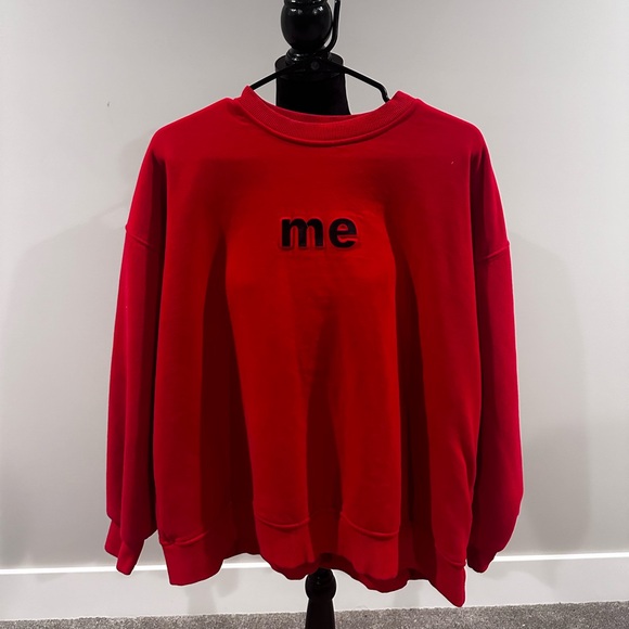Red crewneck that says me at the front and one at the back. - Picture 1 of 3